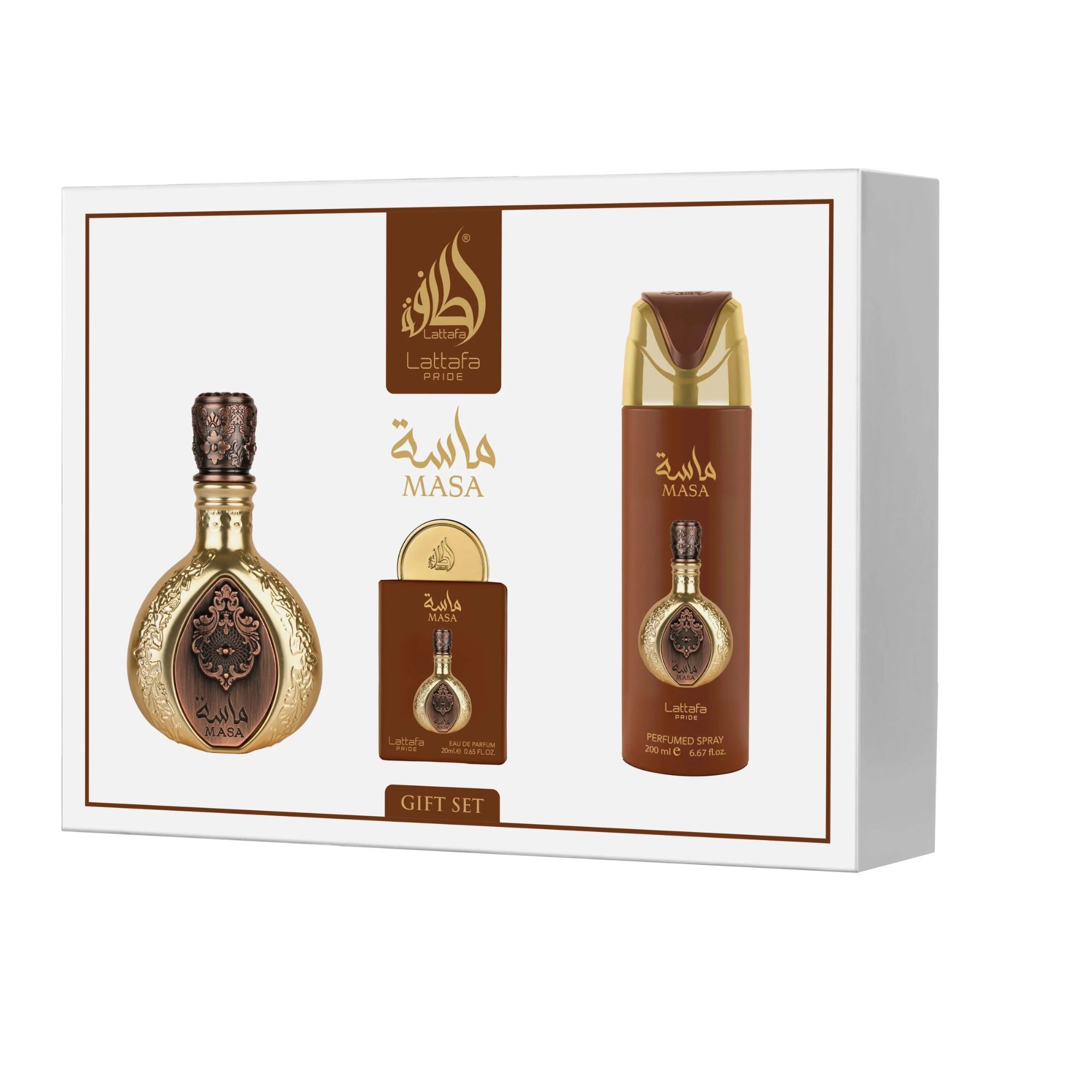 Lattafa Giftset - Masa - 3pc(EDP 100ml+20ml+Deo 200rnl)